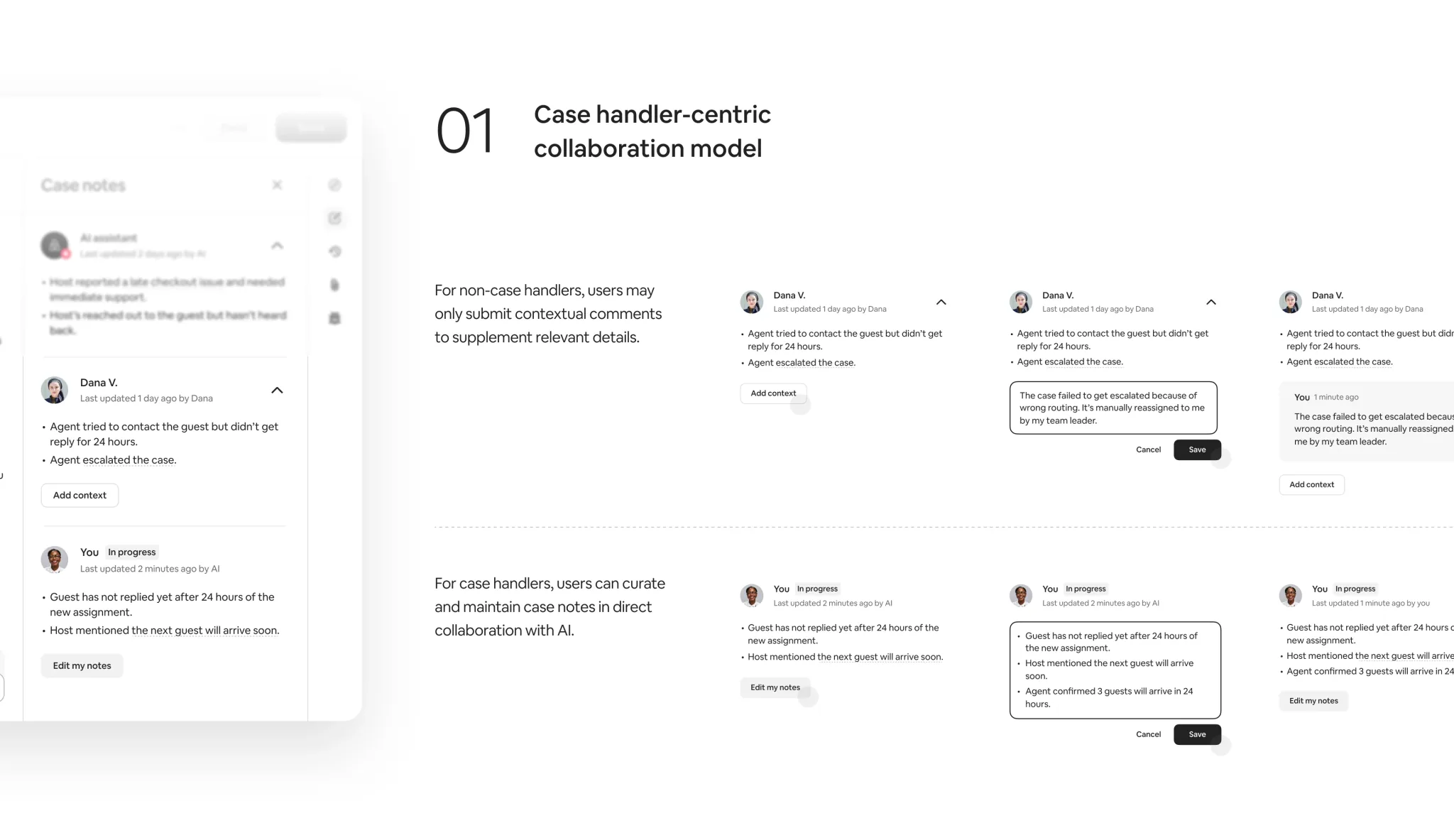 Case handler-centric collaboration model