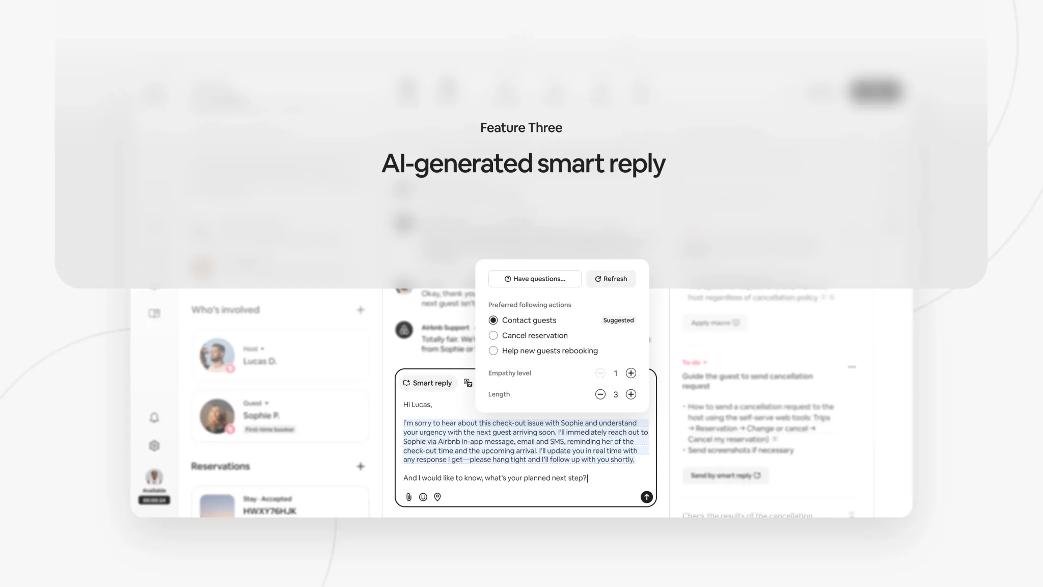 Feature Three — AI-generated smart reply