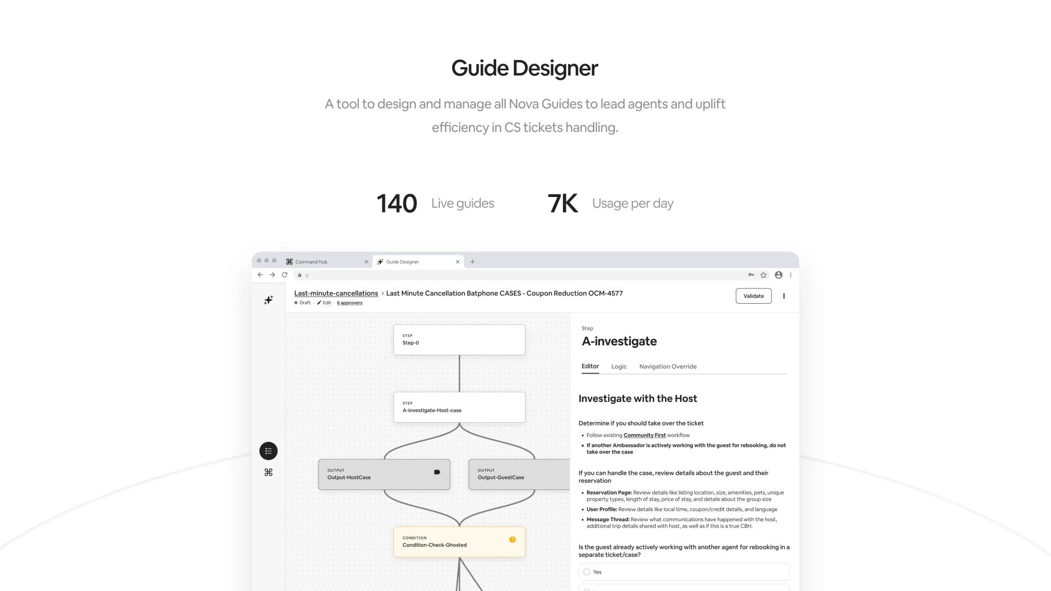 Command Hub — Guide Designer