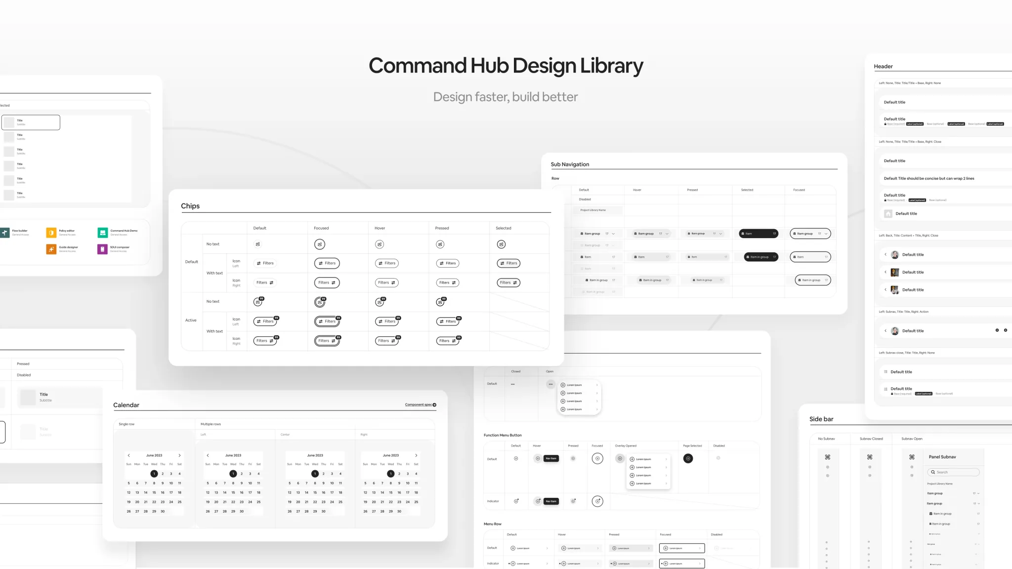Command Hub — Design Library